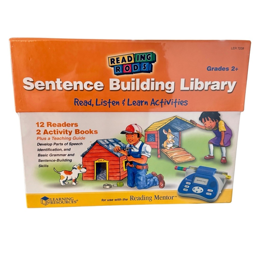 Reading Rods Sentence Building Library Grades 2+ New SEALED Homeschool Material